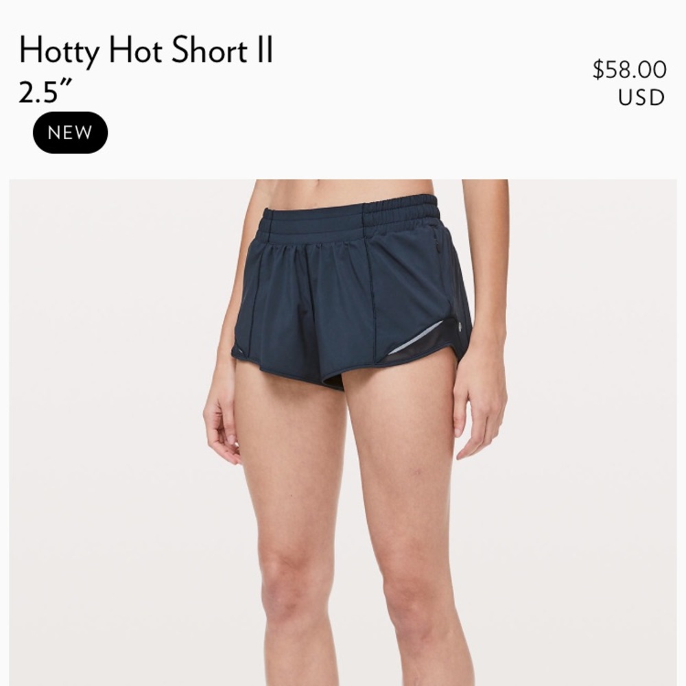 Lulu lemon hotty hot shorts